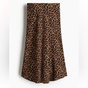 H&M Brown Leopard A-Line Skirt